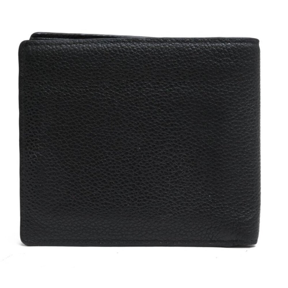 Prada Wallet Men Wallet Leather Black 2 Mo513 Vitmicro Grain - Picture 2 of 7